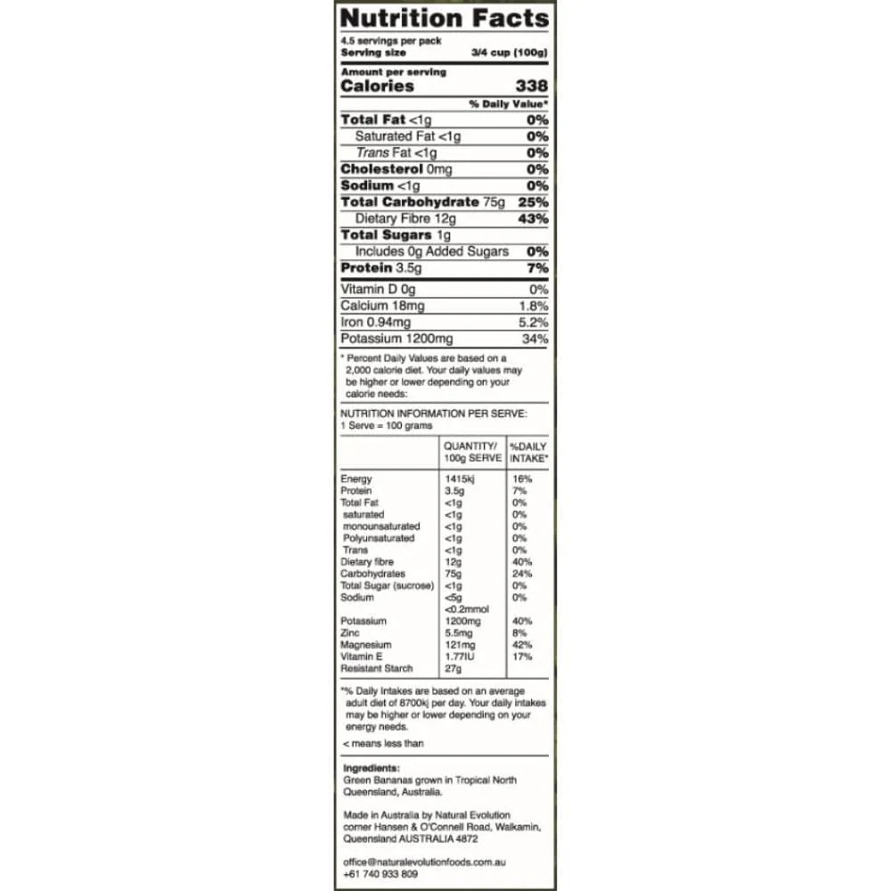 Natural Evolution Green Banana Baking Flour 454g - Image 3